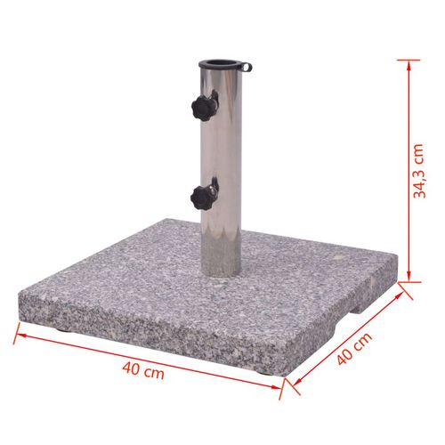 Granite Parasol Base Umbrella Holder 20kg with Dual Adapters for Outdoor Patio Use - Home Symphony
