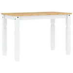 vidaXL 3 Piece Dining Set Panama White Solid Wood Pine by vidaXL