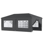 3 x 6m Pop Up Gazebo Height Adjustable Party Tent w/ Storage Bag Black by Outsunny