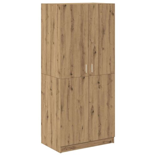 vidaXL Wardrobe Artisan Oak 90x52x200 cm Engineered Wood - Home Symphony