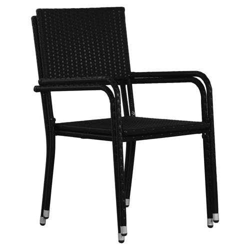 vidaXL 3 Piece Garden Dining Set with Glass Top and Weather-Resistant Rattan for Outdoor Entertaining - Home Symphony