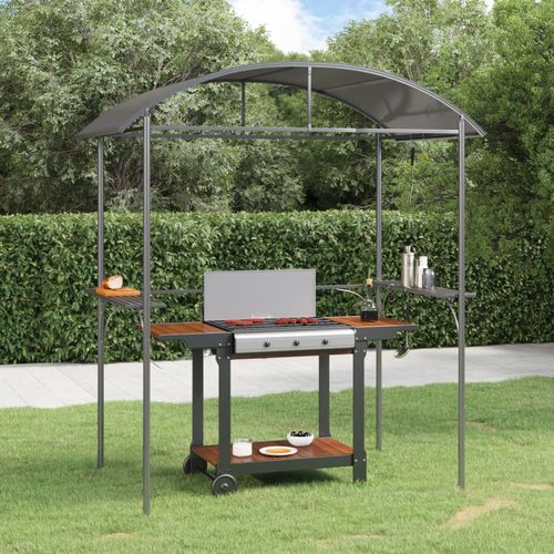 vidaXL BBQ Gazebo 220x115x230 cm Steel Frame with Durable Roof for Outdoor Cooking Enthusiasts - Home Symphony