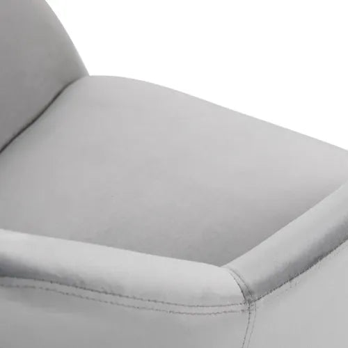 2 Pieces Modern Upholstered Fabric Bucket Seat Dining Room Armchairs - Grey - Home Symphony