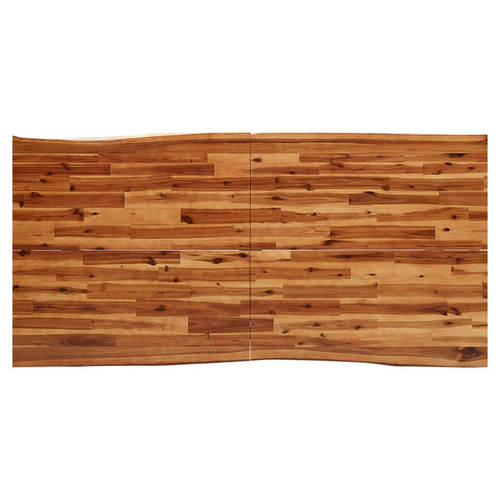 vidaXL 3 Piece Dining Set with Live Edge Solid Wood Acacia - Home Symphony