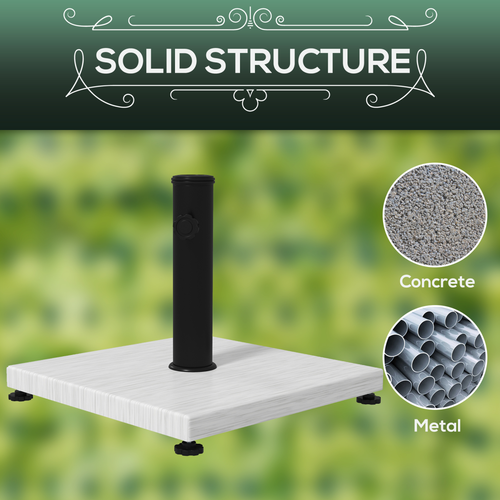 Outsunny 12kg Garden Parasol Base with Adjustable Feet and Tightening Knob for Outdoor Umbrellas - Home Symphony