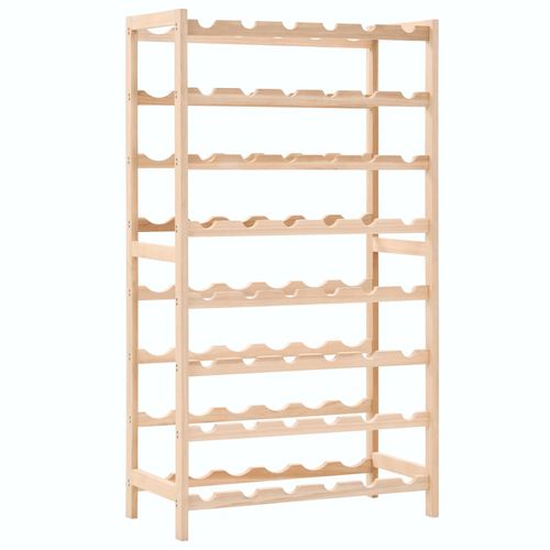 vidaXL Wooden Wine Rack 57.5x28x102 cm with 8 Tiers for Wine Enthusiasts, perfect for stylish wine storage.