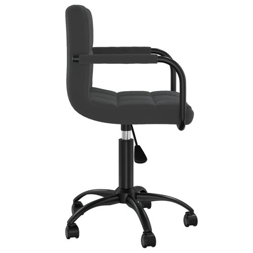 vidaXL Swivel Office Chair 18 Inches features black velvet upholstery, adjustable height, ideal for home office professionals.