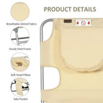 Patio Foldable Sun Lounger 5 Level Adjustable Reclining Chair Beige by Outsunny