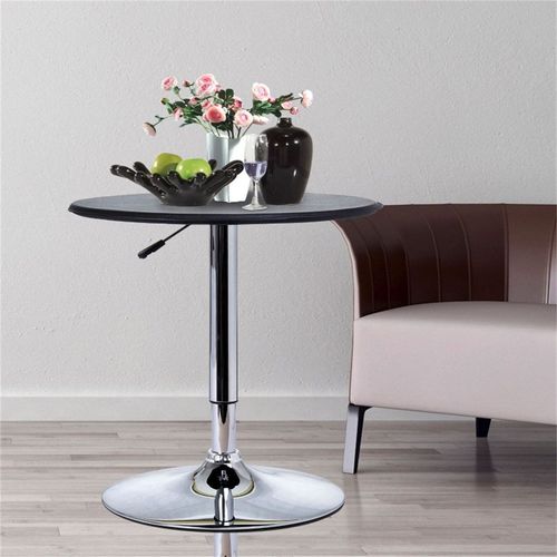 Adjustable Bar Table with 67 to 93 Centimeter Height and 360 Degree Swivel for Modern Kitchens and Dining Areas - Home Symphony