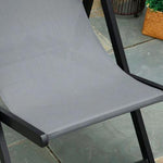2Pcs Texteline Chaise Lounge Recliner Chair Adjust Lounger Patio Grey by Outsunny