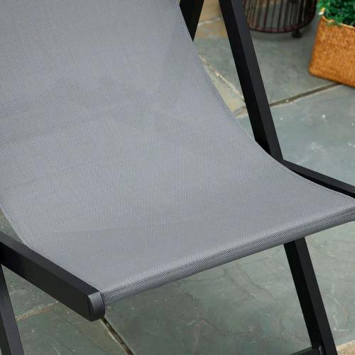 2Pcs Texteline Chaise Lounge Recliner Chair Adjust Lounger Patio Grey by Outsunny