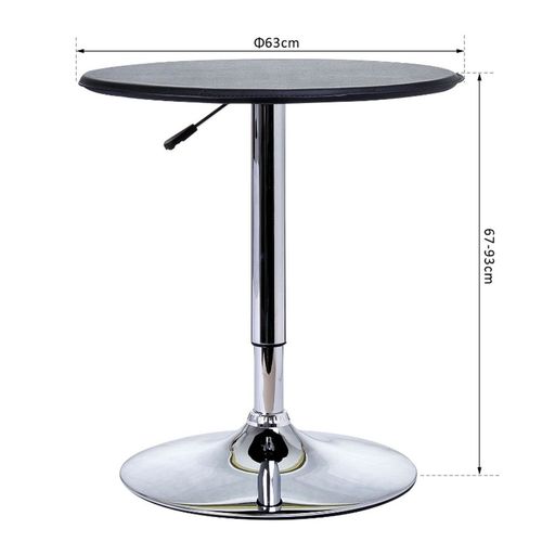 Adjustable Bar Table with 67 to 93 Centimeter Height and 360 Degree Swivel for Modern Kitchens and Dining Areas - Home Symphony