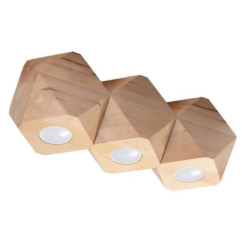 Sollux Lighting Ceiling lamp wood Woody Scandinavian Design GU10 - Ceiling Lights