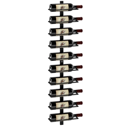 HOMCOM HOMCOM Wall Mount Wine Rack for 10 Bottles with Space-Saving Design for Wine Enthusiasts - Wine Rack