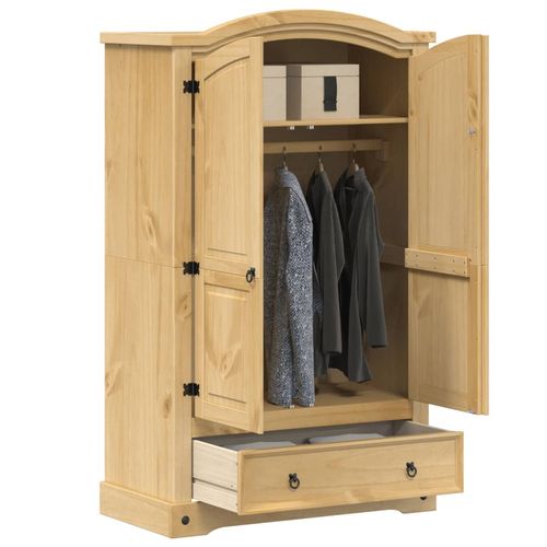 vidaXL Wardrobe Corona 101x52x170 cm Solid Wood Pine - Home Symphony