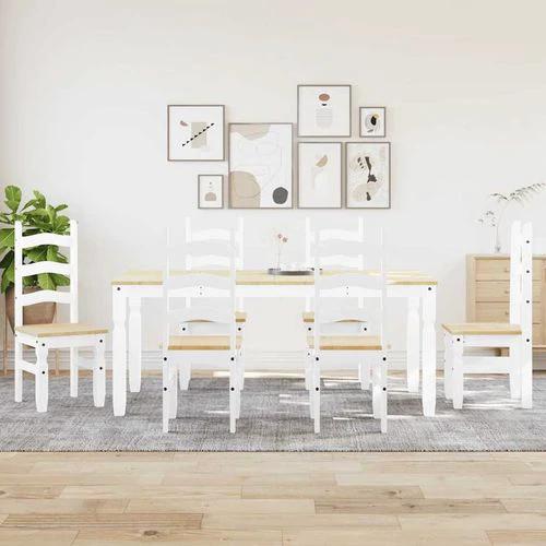 vidaXL vidaXL 7 Piece Dining Set Panama White Solid Wood Pine - Dining Set