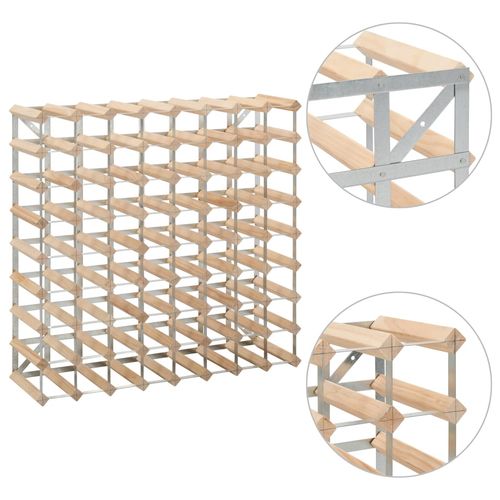 Solid Pinewood Wine Rack for 72 Bottles with Rustic Design for Wine Enthusiasts and Collectors, perfect for elegant storage.