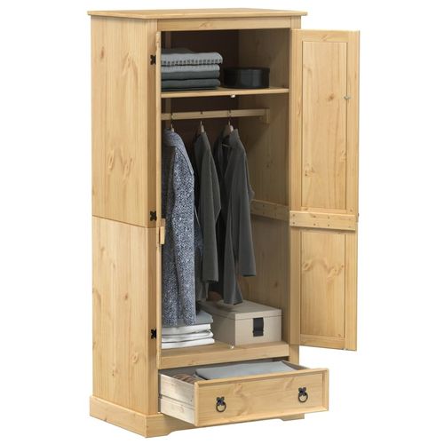vidaXL Wardrobe Corona 76x50x170 cm Solid Wood Pine - Home Symphony