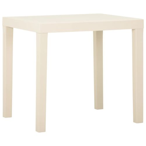 vidaXL Garden Table White 79x65x72 cm Plastic - Home Symphony