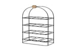 Ornate Cast Iron Wine Rack 25 Inches for 12 Bottles with Elegant Side Detail for Wine Enthusiasts by MSL