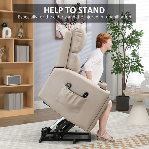 HOMCOM Lift Chair for Living Room, Recliner Chair with Vibration Massage, Heat - Home Symphony