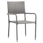 vidaXL 3 Piece Garden Dining Set with Glass Top and Weather-Resistant Rattan for Outdoor Entertaining by vidaXL