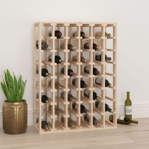 Solid Pine Wine Rack 70x33x94 cm Rustic Design with Ample Storage for Wine Enthusiasts - Home Symphony