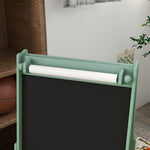 AIYAPLAY Kids Easel with Paper Roll, Blackboard, Whiteboard, Storage, Green - Home Symphony