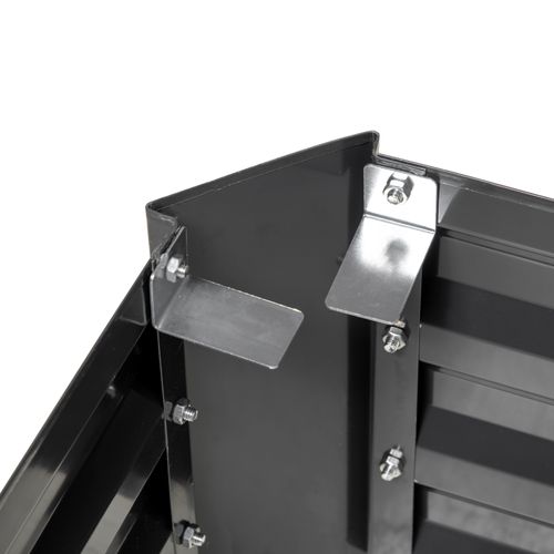 Outsuuny Galvanised Raised Garden Bed with Greenhouse and Cover, Dark Grey - Home Symphony