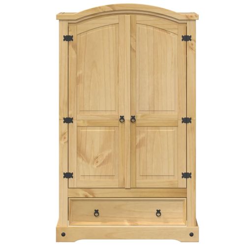 vidaXL Wardrobe Corona 101x52x170 cm Solid Wood Pine - Home Symphony