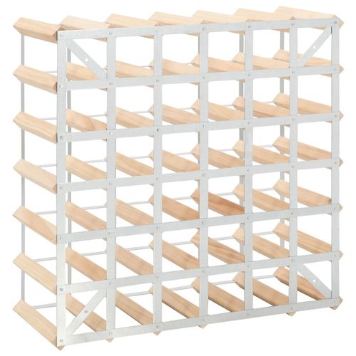 Rustic Solid Pinewood Wine Rack for 42 Bottles with 4 Tiers for Wine Enthusiasts, perfect for stylish wine storage.