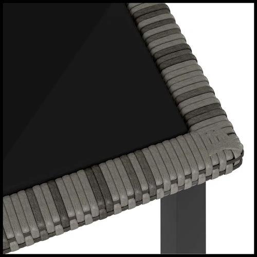 vidaXL vidaXL 3 Piece Outdoor Dining Set with Cushions Poly Rattan Grey - Garden Set