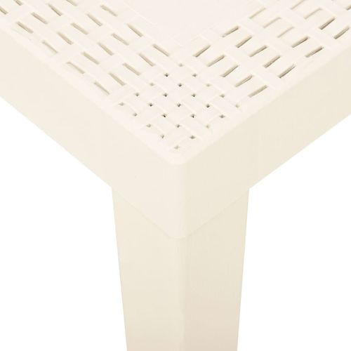 vidaXL Garden Table White 79x65x72 cm Plastic - Home Symphony