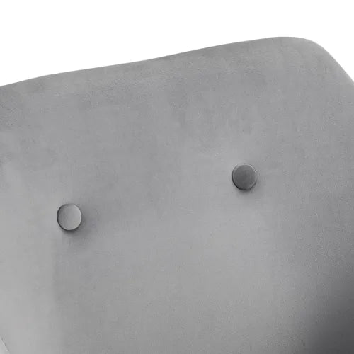 2 Pieces Modern Upholstered Fabric Bucket Seat Dining Room Armchairs - Grey - Home Symphony