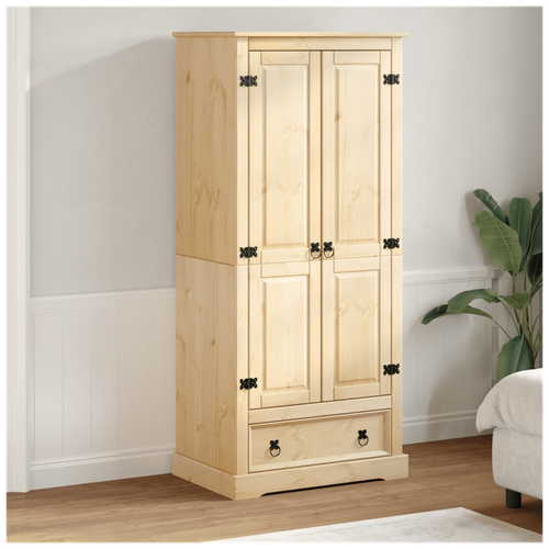 vidaXL Wardrobe Corona 76x50x170 cm Solid Wood Pine - Home Symphony
