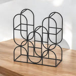 MSL Elegant Cast Iron Wine Rack 14 Inch with Ornate Design for Sophisticated Wine Enthusiasts - Wine Rack
