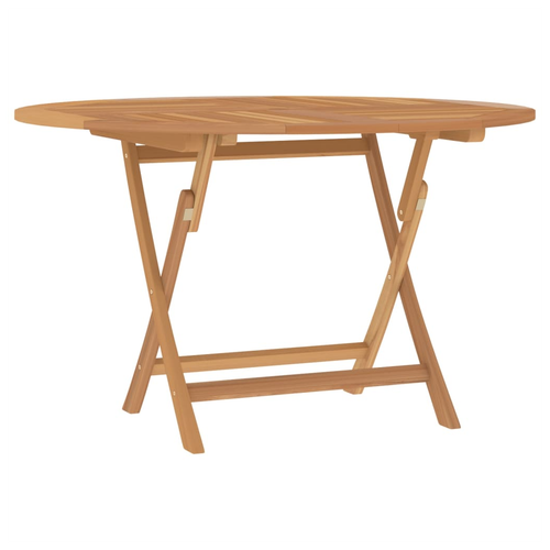 vidaXL Folding Garden Table Ø 110x75 cm Solid Wood Teak - Home Symphony