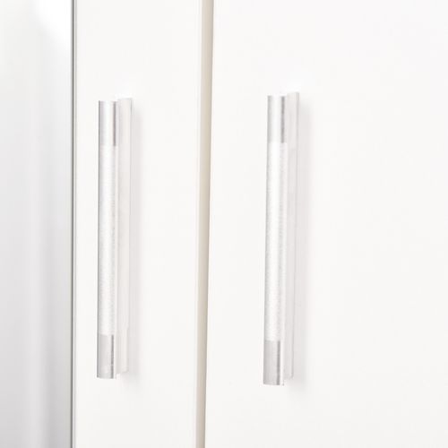 2-Door Wardrobe w/ Adjustable Shelf 3 Drawers for Bedroom, 180cm, White - Home Symphony