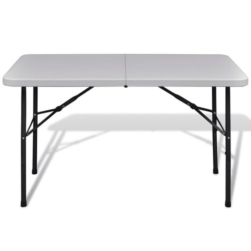 Foldable Garden Table 122 cm HDPE White - Home Symphony