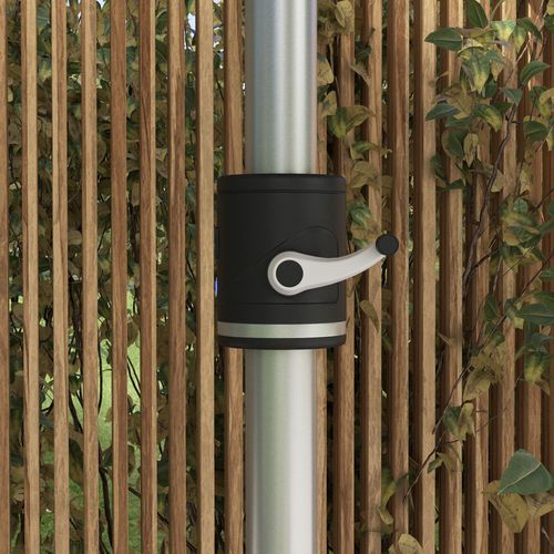 Outsunny Solar Patio Garden Parasol with Lights for Outdoor, Blue - Home Symphony