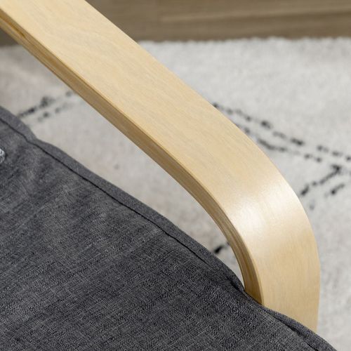 Lounge Chair Recliner Adjustable Footrest Home Dark Grey - Home Symphony