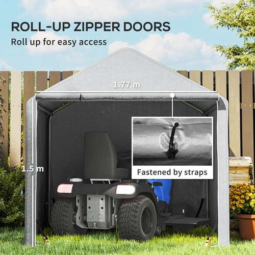 Outsunny 6.5 Feet x 6.5 Feet x 6.5 Feet Temporary Garden Shed Storage Tent with Waterproof Canopy for Outdoor Tool and Bicycle Storage by Outsunny