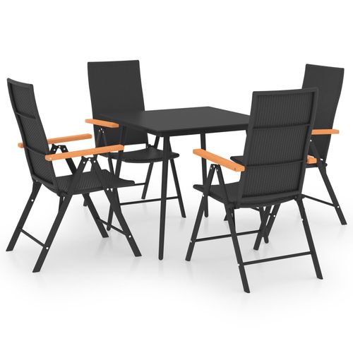 Durable Garden Dining Set with Glass Top and Weather-Resistant Rattan for Outdoor Entertaining - Home Symphony