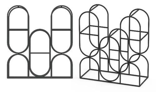 MSL Elegant Cast Iron Wine Rack 14 Inch with Ornate Design for Sophisticated Wine Enthusiasts - Wine Rack