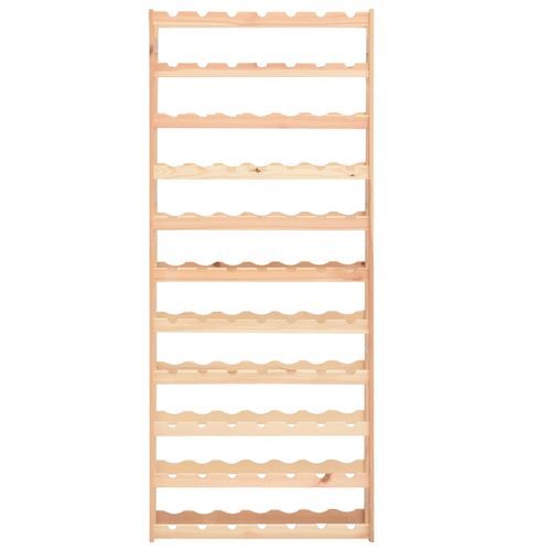 Solid Pinewood Wine Rack for 77 Bottles with Rustic Design for Wine Enthusiasts, perfect for stylish wine storage.