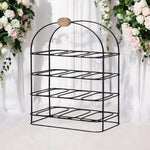 Ornate Cast Iron Wine Rack 25 Inches for 12 Bottles with Elegant Side Detail for Wine Enthusiasts by MSL