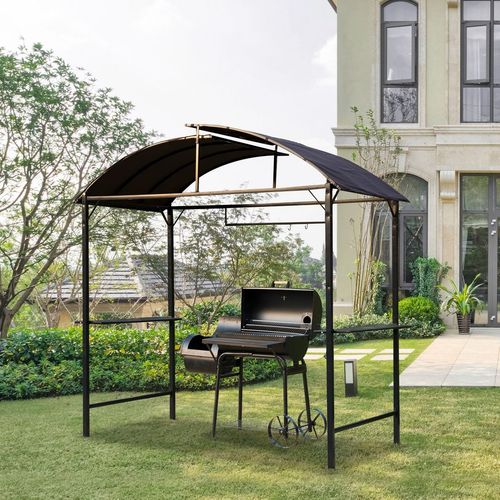 Gazebo Marquee Canopy Awning Shelter Garden Patio BBQ Tent Grill Black - Home Symphony