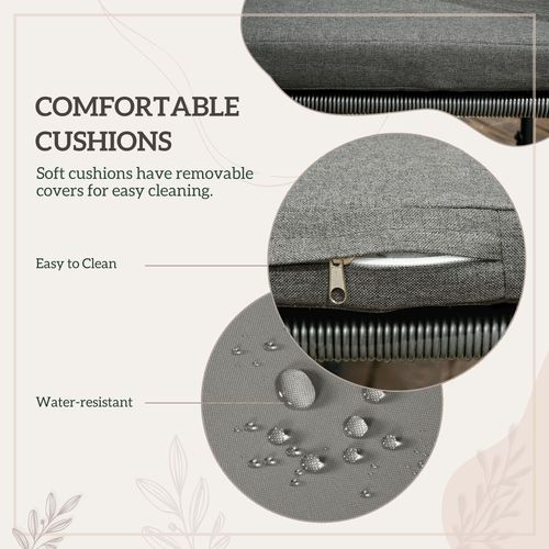 Outsunny Rattan Dining Set, Rattan Cube Dining Sets w/ Space-saving Design - Home Symphony