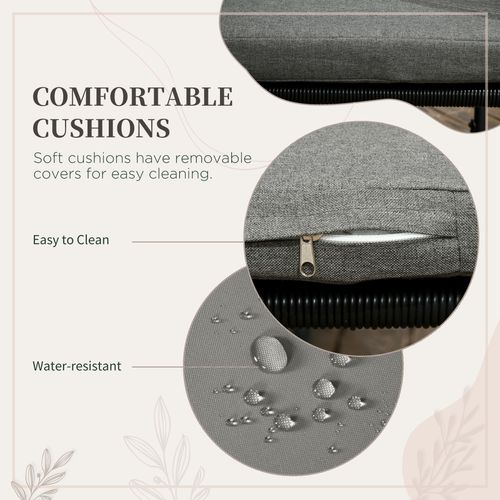 5-PC Rattan Dining Set, 4-seater Rattan Cube Dining Sets w/ Space-saving Design - Home Symphony