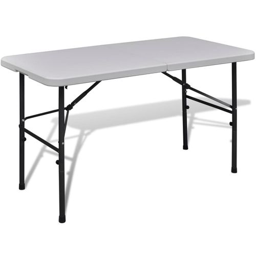 Foldable Garden Table 122 cm HDPE White - Home Symphony